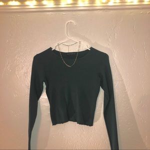 Brandy Melville long sleeve cropped shirt